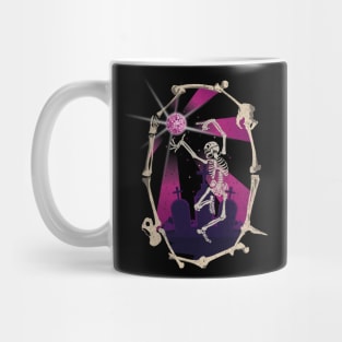 Disco dancing Skeleton with Mirror ball Mug